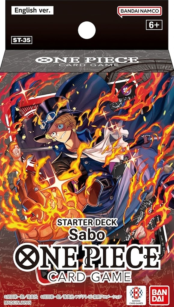 Starter Deck ST-35 Sabo de One Piece Card Game con mazo preconstruido, cartas DON!! y sobre de OP-16.