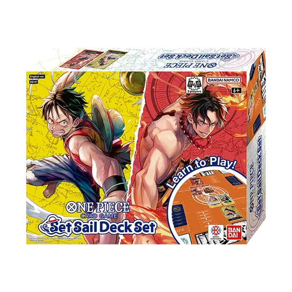 Caja One Piece Card Game Set Sail Deck Set SD-01 con Luffy y Ace