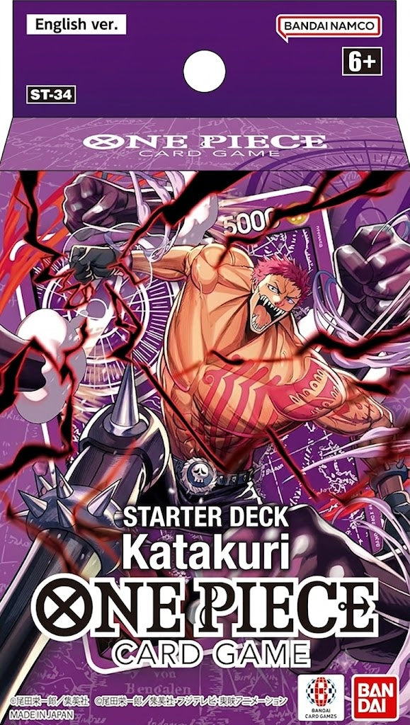 Starter Deck ST-34 Katakuri de One Piece Card Game con mazo preconstruido, cartas DON!! y sobre de OP-16.
